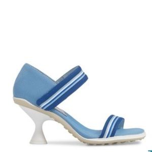 Jeffrey Campbell Blue and White Sandals